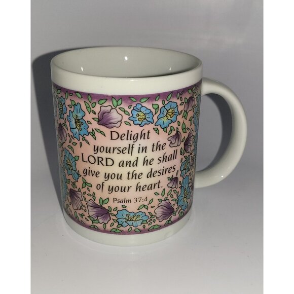Bob Siemon Designs Delight Yourself In The Lord Mug - RARE! VINTAGE 1996! - Picture 8 of 12